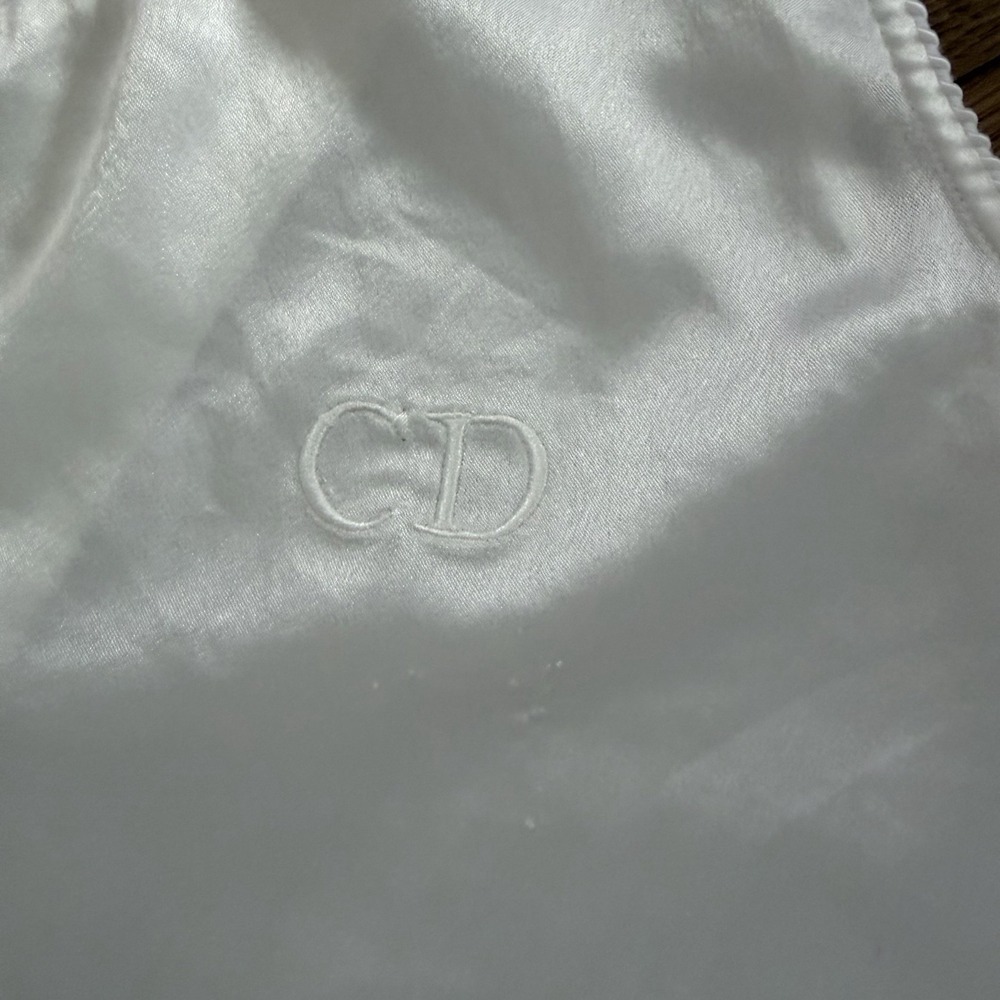 Vintage Christian Dior White Satin Nightgown Saks CD Logo Lingerie - Picture 3 of 9